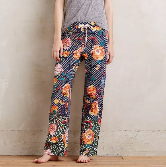 Anthropologie Other - Anthropologie Lilka Night Garden Floral Print Flannel Pajama Sleep Pants